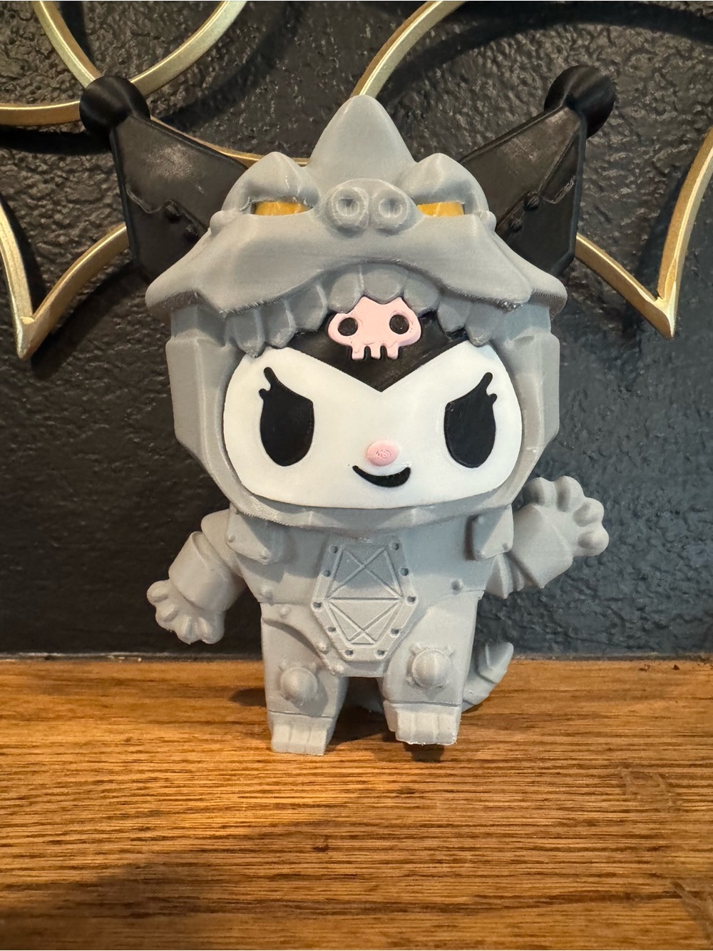 Sanrio Kuromi Dragon Armor Figure - Gray, Black, Pink, Yellow